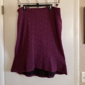Michael Kors flared skirt, black and purple.  Size XL.